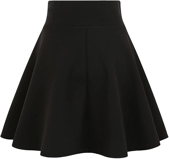 Plaid Mini Skirts for Women Short High Waist Plaid Skirts - Black